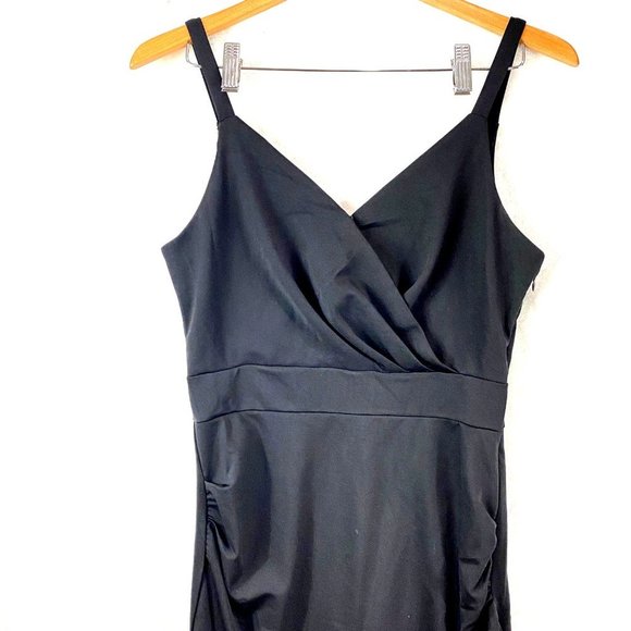 NWT Curlbiuty little black dress sz M medium poly spandex - Picture 4 of 8